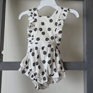 Floral Ruffle Baby Romper